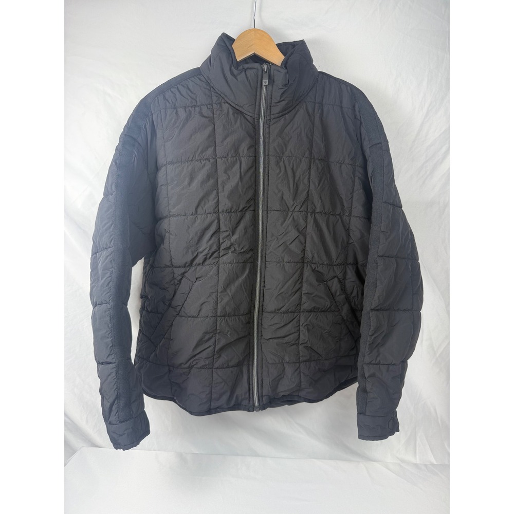 Roxy‎ L Quilted Puffer Jacket Black Full Zip Lightweight Coat